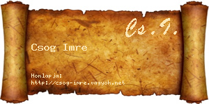 Csog Imre névjegykártya